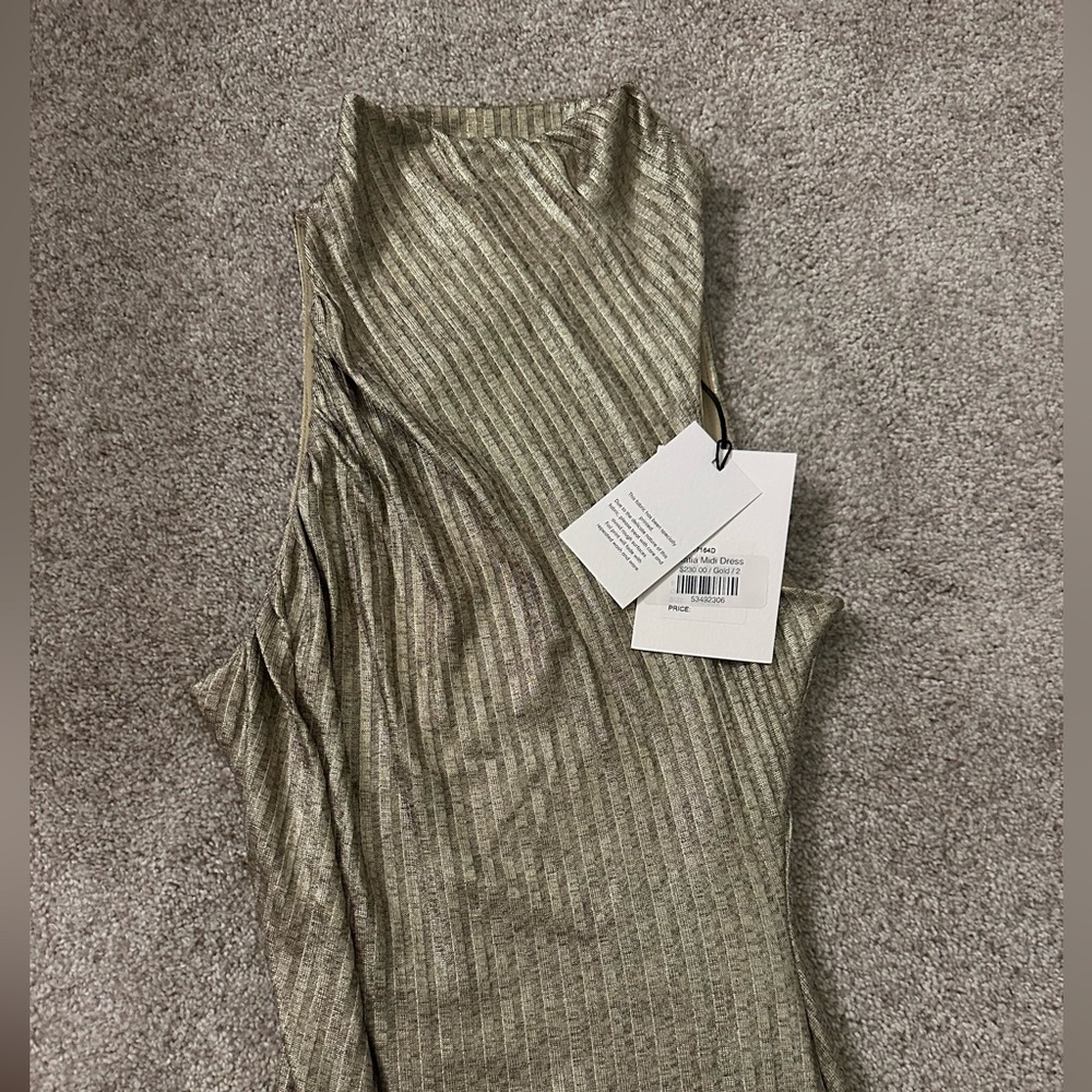 Significant Other Katia Midi Gold Dress - Picture 3 of 4